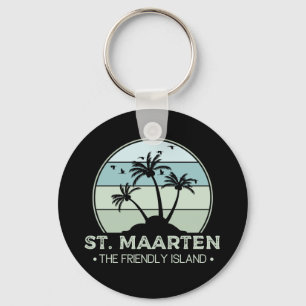 St. Maarten Den vänliga ön retro Sint Martin Nyckelring