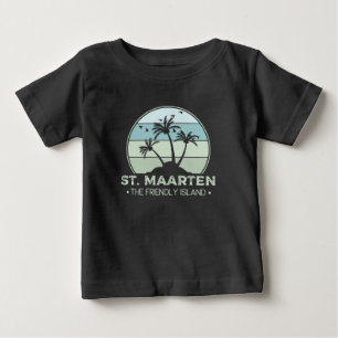 St. Maarten Den vänliga ön retro Sint Martin T Shirt