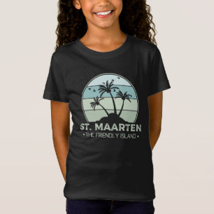 St. Maarten Den vänliga ön retro Sint Martin T Shirt