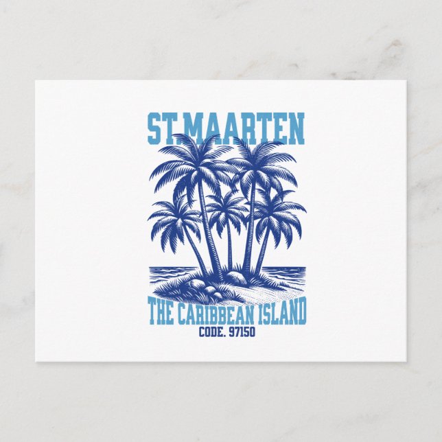 St. Maarten, Île Tropicale Caraïbes Vykort (Framsida)