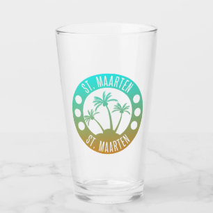 St. Maarten Ocean Aqua Blue Gradient Sint Martin Glaskopp
