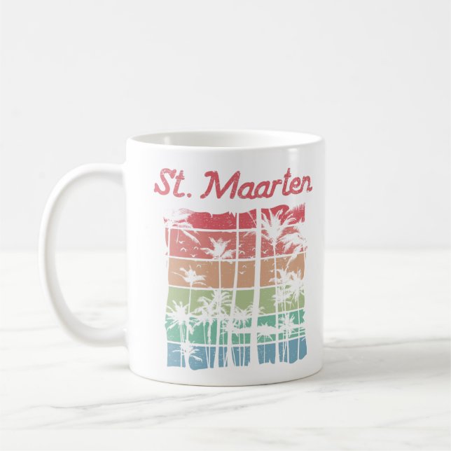 St. Maarten Rainbow Färg Sint Martin Kaffemugg (Vänster)