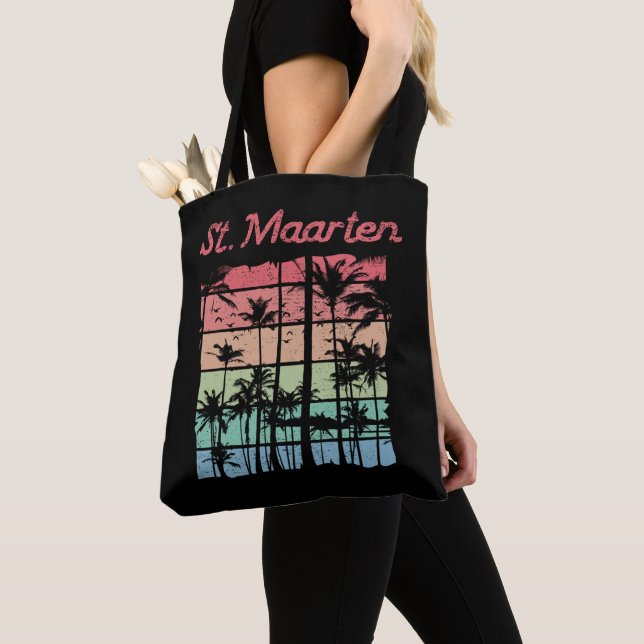 St. Maarten Rainbow Färg Sint Martin Tygkasse (Närbild)
