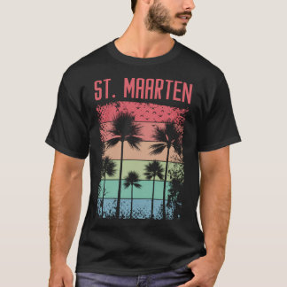 St. Maarten Retro Rainbow T Shirt