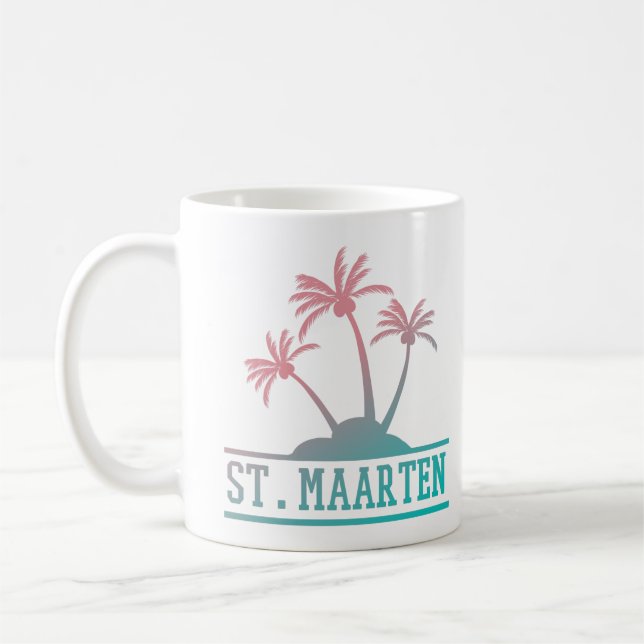 St. Maarten | Sint Martin Gradient Kaffemugg (Vänster)