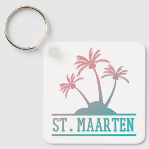 St. Maarten Sint Martin Gradient Nyckelring