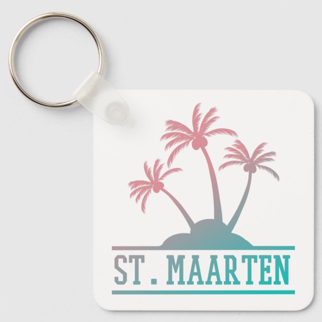 St. Maarten | Sint Martin Gradient Nyckelring (Framsida)