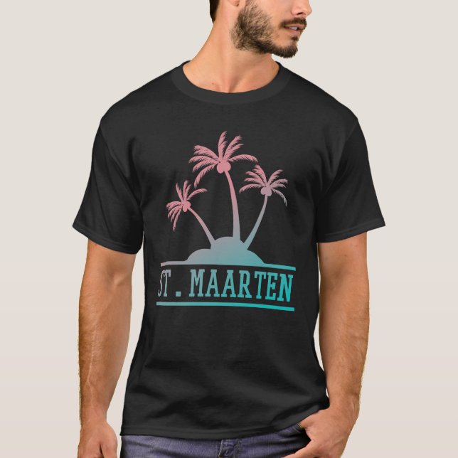 St. Maarten | Sint Martin Gradient T Shirt (Framsida)