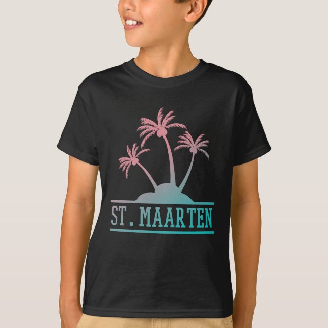 St. Maarten | Sint Martin Gradient T Shirt (Framsida)