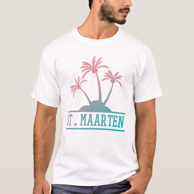 St. Maarten | Sint Martin Gradient T Shirt (Framsida)