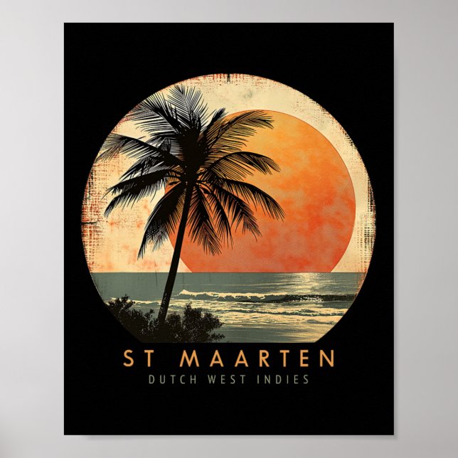 St. Maarten Smx Beach Surfing Resa St. Martin Va Poster (Framsidan)