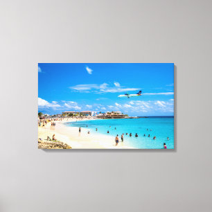 St Maarten Summer Canvastryck