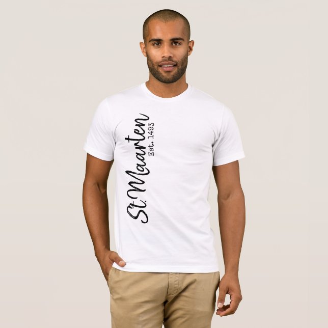 St.Maarten-t-skjorta T-shirt (Hel framsida)