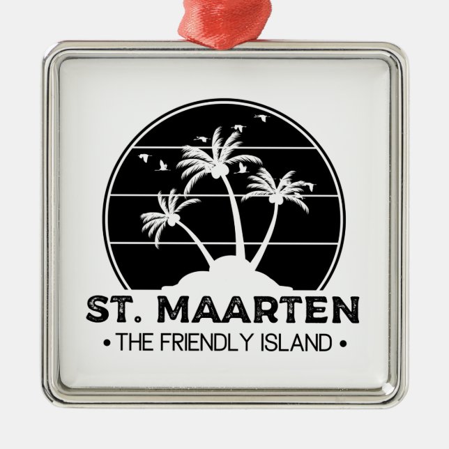 St. Maarten The good Island Sint Martin Julgransprydnad Metall (Framsidan)