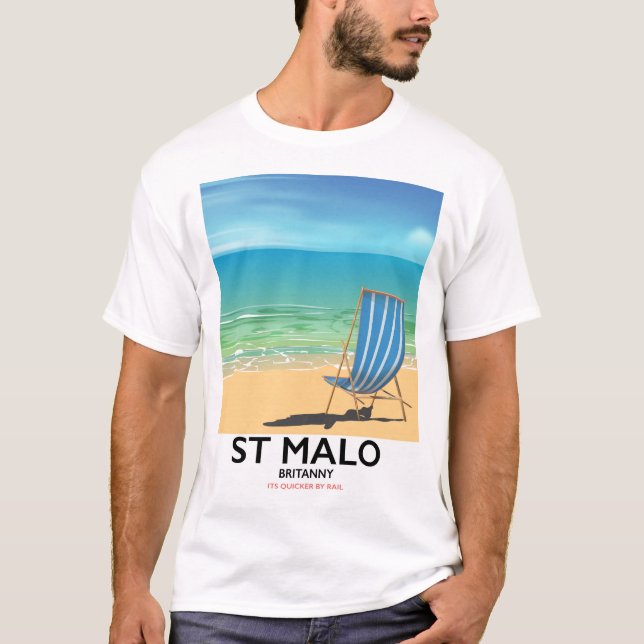 St Malo, Britanny Beach poster Tröja (Framsida)