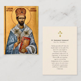 St. Mardarije Uskokovic ortodox Prayer Card Placeringskort