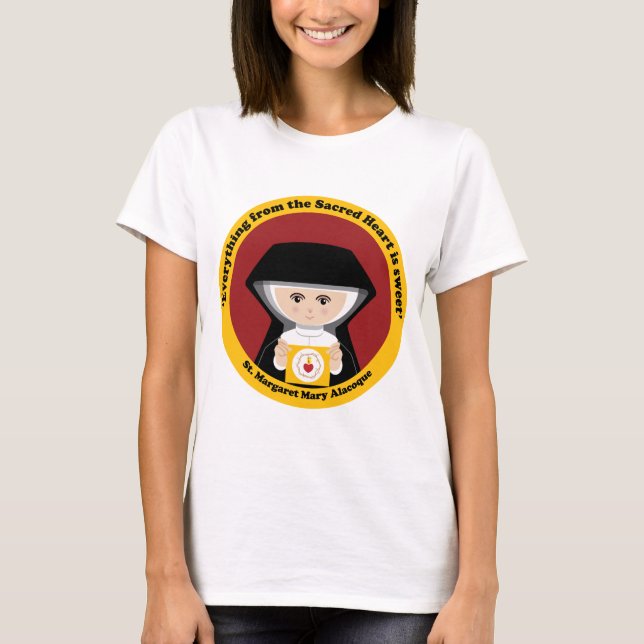St. Margaret Mary Alacoque T Shirt (Framsida)