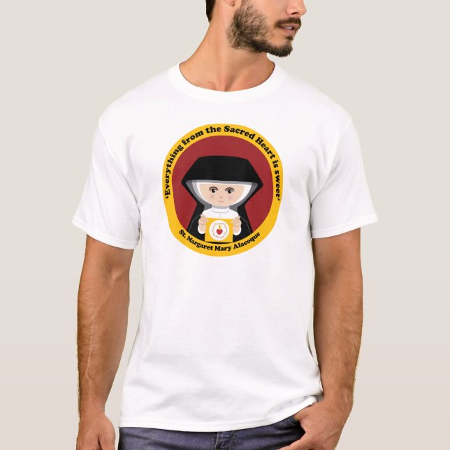 St. Margaret Mary Alacoque T-shirt (Framsida)
