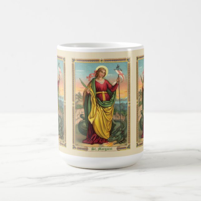 St. Margaret med Dragon and Resurrection Banner Kaffemugg (Center)