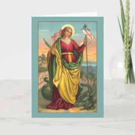 St. Margaret med Dragon and Resurrection Banner Kort
