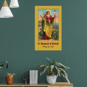 St. Margaret med Dragon and Resurrection Banner Poster