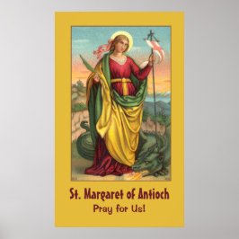 St. Margaret med Dragon and Resurrection Banner Poster