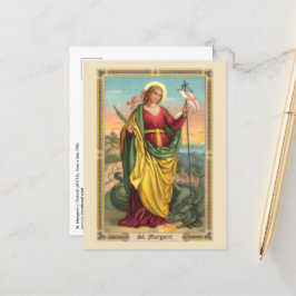 St. Margaret med Dragon and Resurrection Banner Vykort