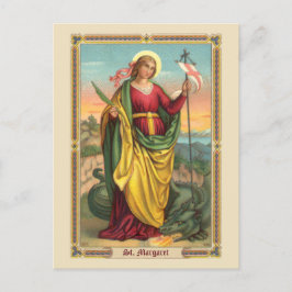 St. Margaret med Dragon and Resurrection Banner Vykort