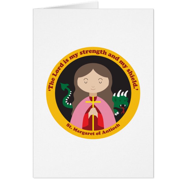 St. Margaret of Antioch Hälsningskort (Framsidan)