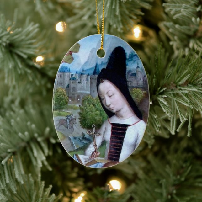 St. Margaret of Antioch (uppgifter; M 070) Julgransprydnad Keramik (Träd)