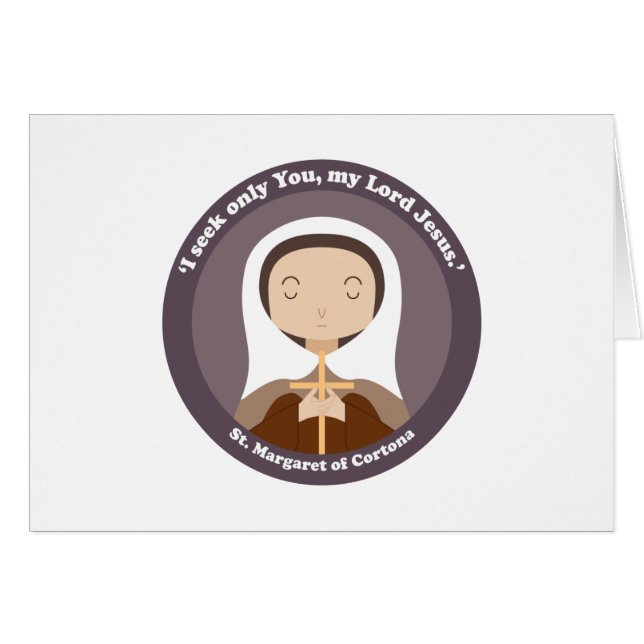St. Margaret of Cortona Hälsningskort (Framsidan Horizontal)