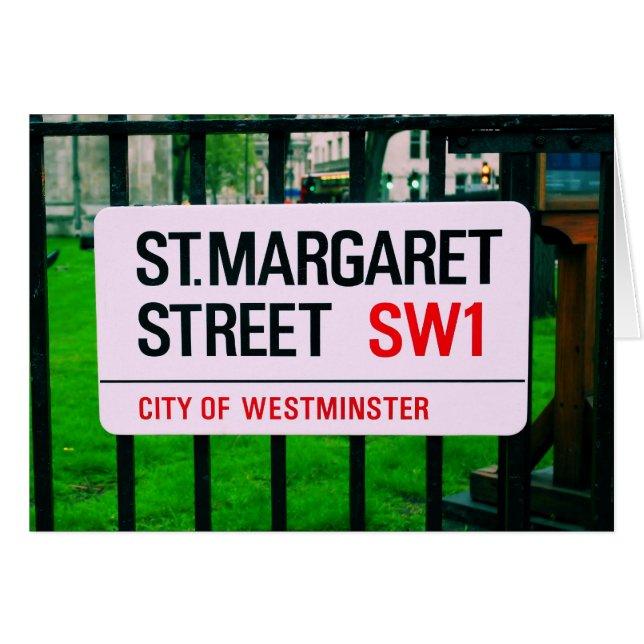 St. Margaret Street - Westminster Hälsningskort (Framsidan Horizontal)