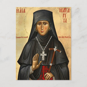 St. Margarita, den nya martyren Ortodox ikon Vykort