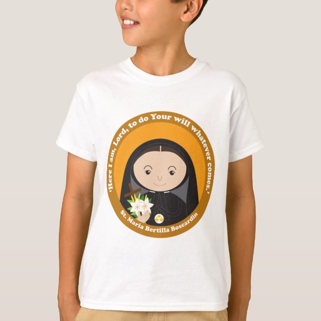 St. Maria Bertilla Boscardin T Shirt (Framsida)