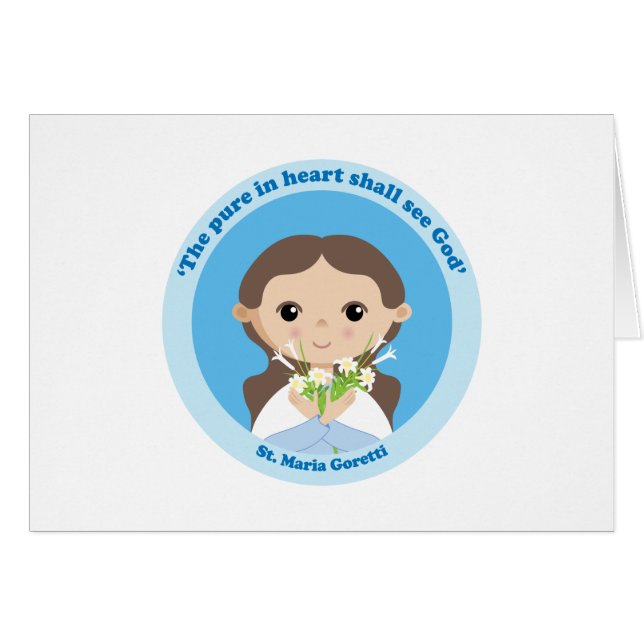St. Maria Goretti Hälsningskort (Framsidan Horizontal)