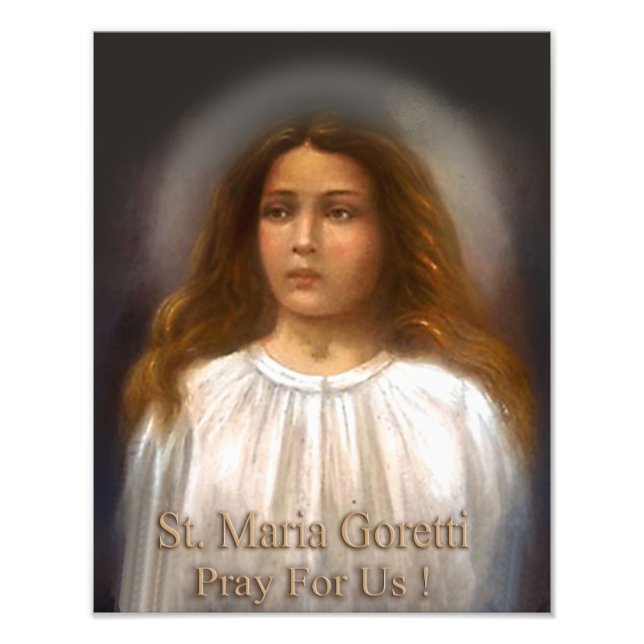 St. Maria Goretti, Martyr for Purity Fototryck (Framsidan)