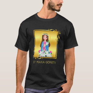 St Maria Goretti Purity Catholik Saints Lily Symbo T Shirt
