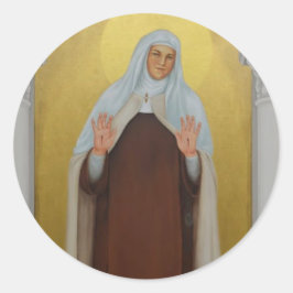 St. Mariam of Jesus Crucified Carmelite Nun Runt Klistermärke