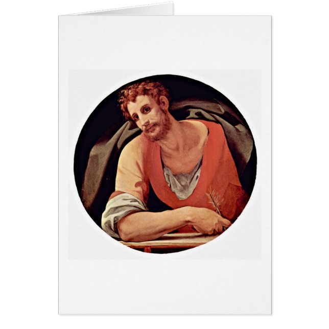 St. Mark by Agnolo Di Cosimo Hälsningskort (Framsidan)