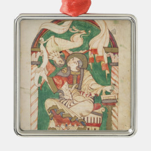 St Mark från en gospel från den Corbie abbeyen Julgransprydnad Metall