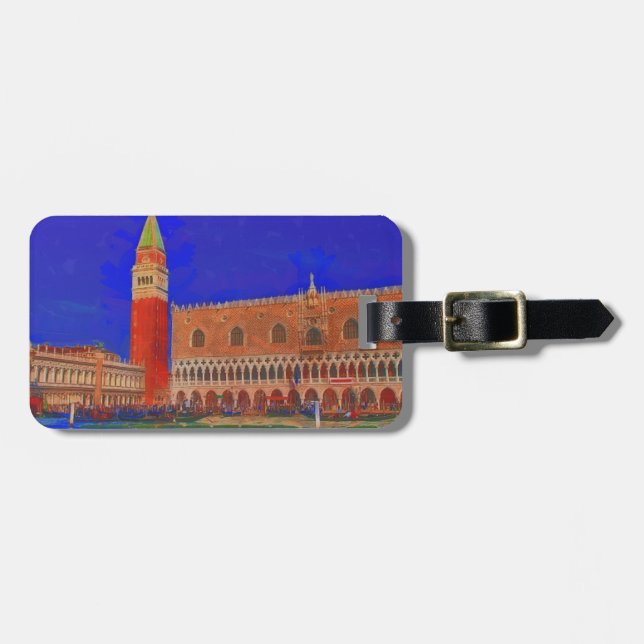 St Mark kvadrerar Piazzetta målning Bagagebricka (Horisontell Framsida)