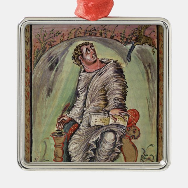 St Mark på hans skrivbord Julgransprydnad Metall (Framsidan)