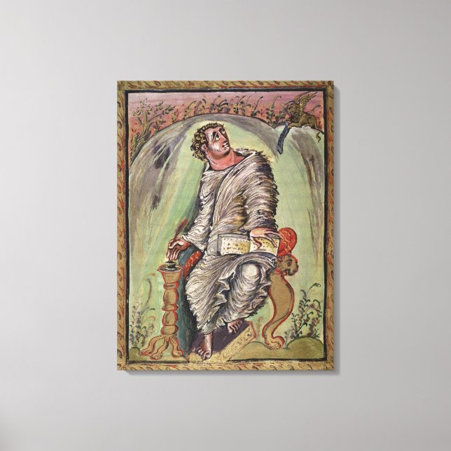 St. Mark vid sitt skrivbord Canvastryck (Framsida)
