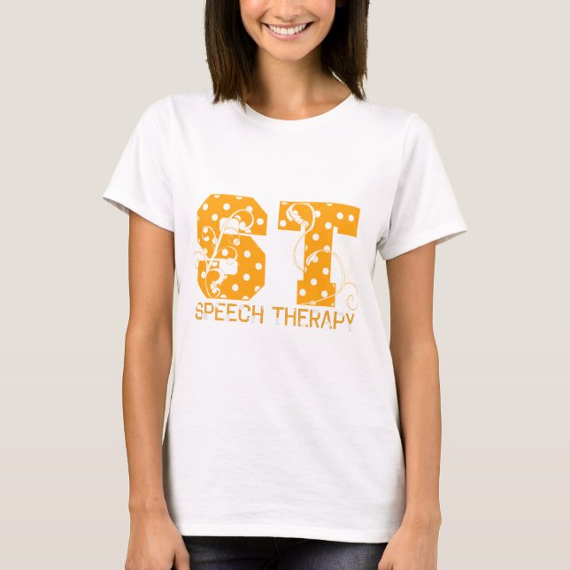 st märker orange- och vitpolka dots t shirt (Framsida)