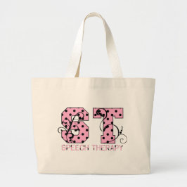 st märker rosa och svart polka dots jumbo tygkasse