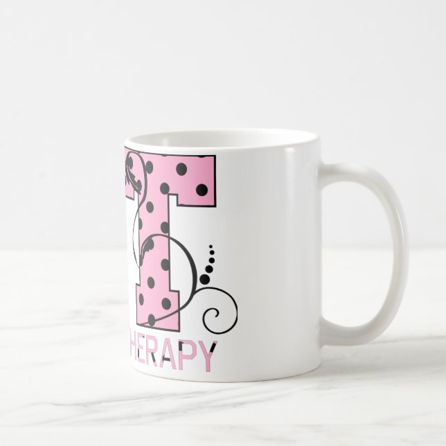 st märker rosa och svart polka dots kaffemugg (Höger)