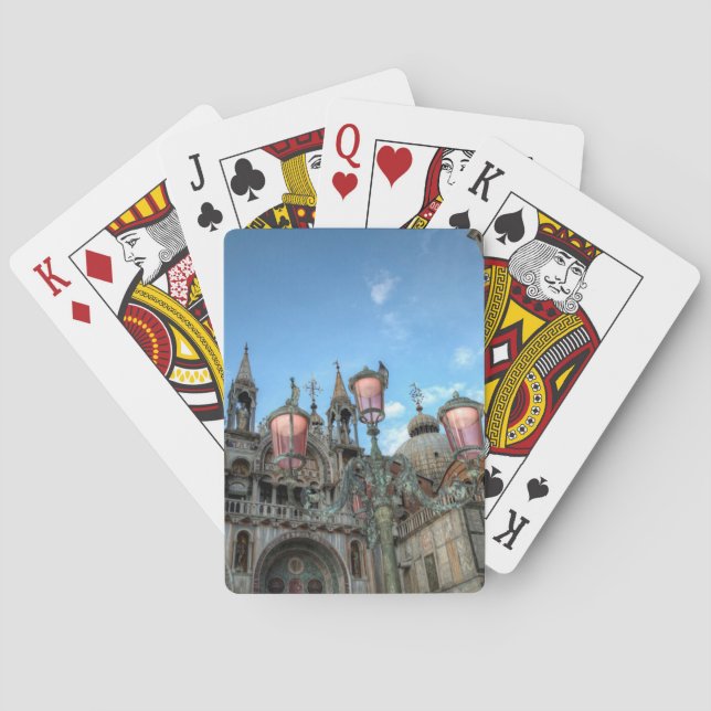 St. Marks and Lamp, Venedig, Italien Spelkort (Baksidan)