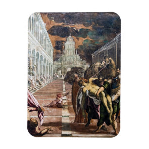 St. Mark's Body Brokas to Venice by Jacopo Tintore Magnet