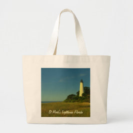 St. Mark's Lighthouse FL Jumbo Tote Bag Tygkasse