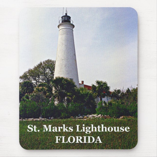 St. Marks Lighthouse, Florida Mousepad Musmatta (Framsidan)
